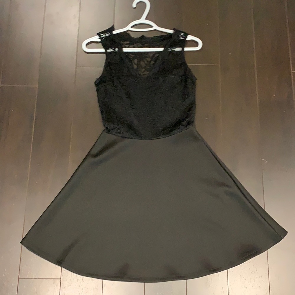 Lace top skater dress